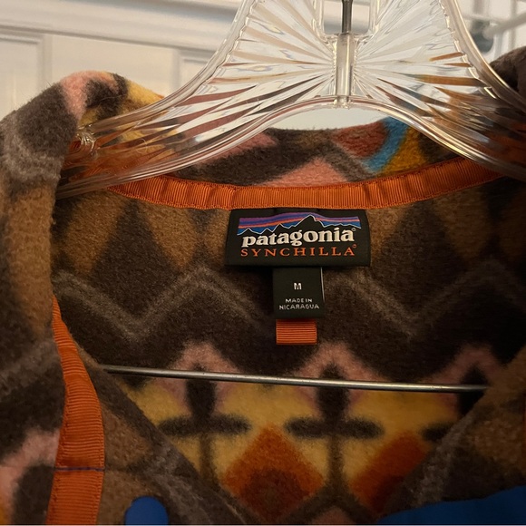 Patagonia Synchilla Snap-T Fleece Pullover M Companions Big Anthos Pink EUC - Picture 9 of 10